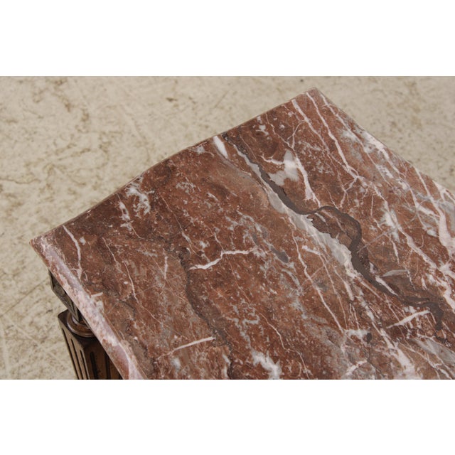 Pair Vintage Italian Neoclassical Marble Top Occasional Tables For Sale - Image 10 of 15