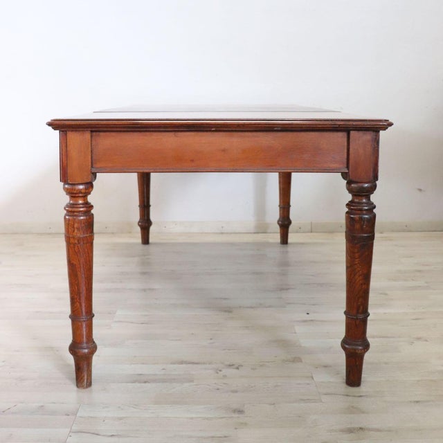 20th Century Extendable Dining Table in Walnut and Oak Wood For Sale - Image 6 of 15