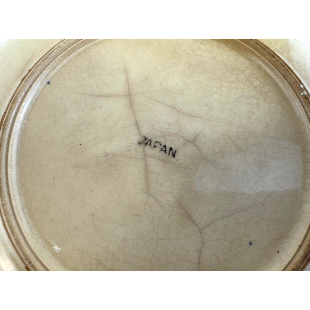 Antique Japanese Blue & White Transferware Chinoiserie Bowl For Sale - Image 9 of 9