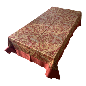 Etro Italian Paisley Fabric Tablecloth With Banded Border 180cm X 280cm (70"x110")