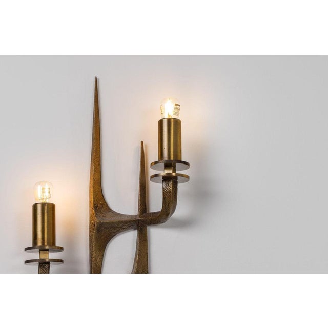 Metal Sconces by Angelo Brotto for Esperia, Italy, 1970s, Set of 2 For Sale - Image 7 of 17