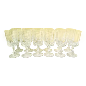 Vintage Cristal D’Arques Lead Crystal Wine Glasses-Set of 12
