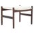 Cream Mid-Century Danish Modern Wooden Stool in White Bouclé, 1960s For Sale - Image 8 of 8