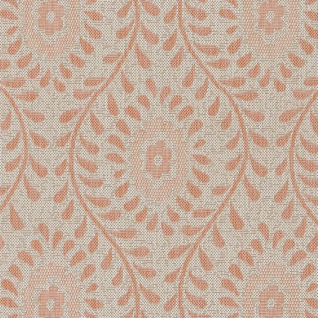 Salmon Momeni Contemporary Indoor/Outdoor Riviera Vine Rug in Coral, 6'6" x 9' For Sale - Image 8 of 9