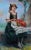 Oil on platex, signed and dated 1940, depicting a woman in folk costume. Dimensions: 62 x 39 cm.