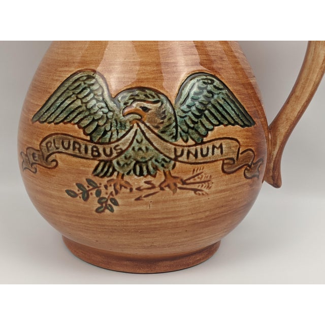 Vintage Pennsbury Pottery Pennsylvania Dutch Pitcher & Mug Set - Five Pieces For Sale - Image 4 of 17