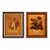 1980s Intarsia Wood Floral Wall Art Pair | Tulip and Peony Basket Carvings - Signed - Set of 2 For Sale