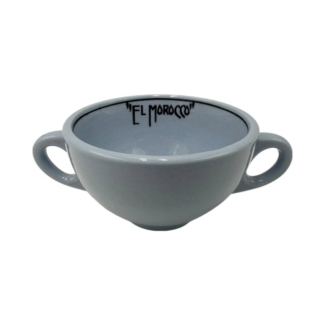 Vintage El Morocco Nyc Nightclub Bouillon Cup Bowl & Saucer New York City For Sale - Image 11 of 12