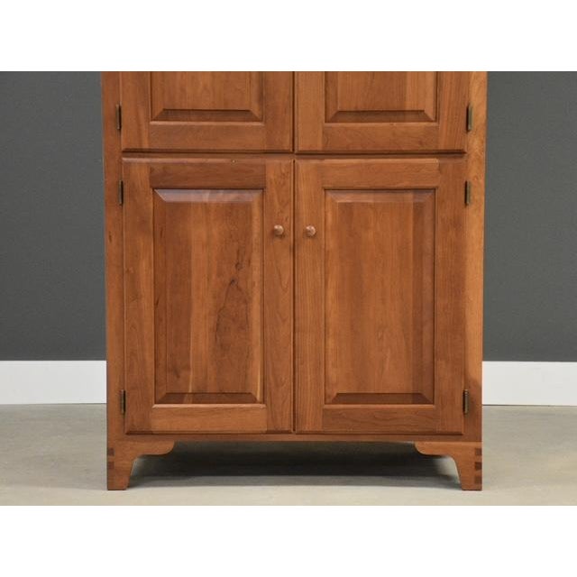 Cherry Shaker Style Tall Armoire Dresser For Sale In Boston - Image 6 of 10