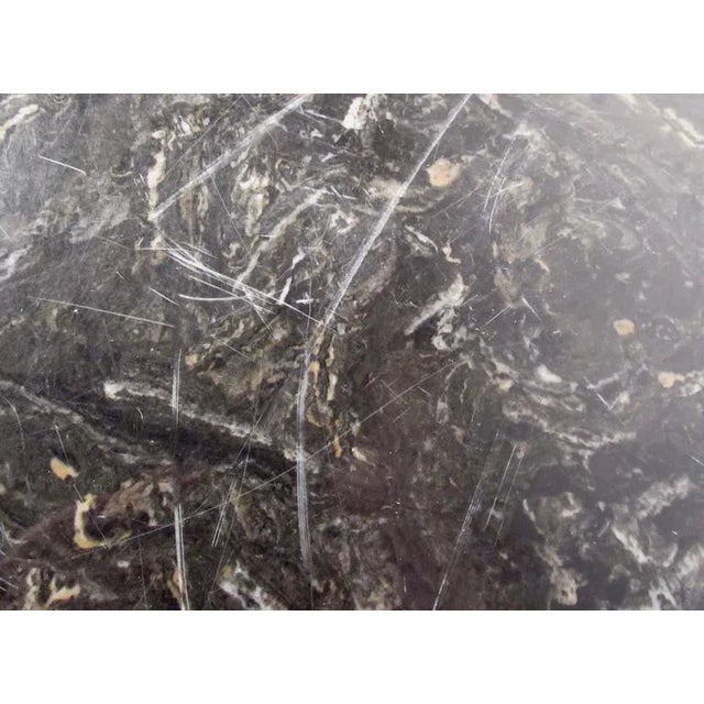 Contemporary Modern Chrome and Marble Circular Coffee Table For Sale In New York - Image 6 of 11