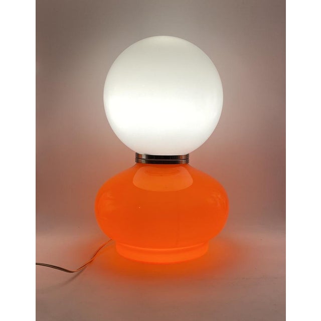 Space Age Red Murano Glass Table Lamp attributed to AV Mazzega, 1970s For Sale - Image 10 of 16