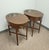 A rare and terrific pair of 1940's Baker Furniture flame mahogany oval side tables with oval inset metal planters and...