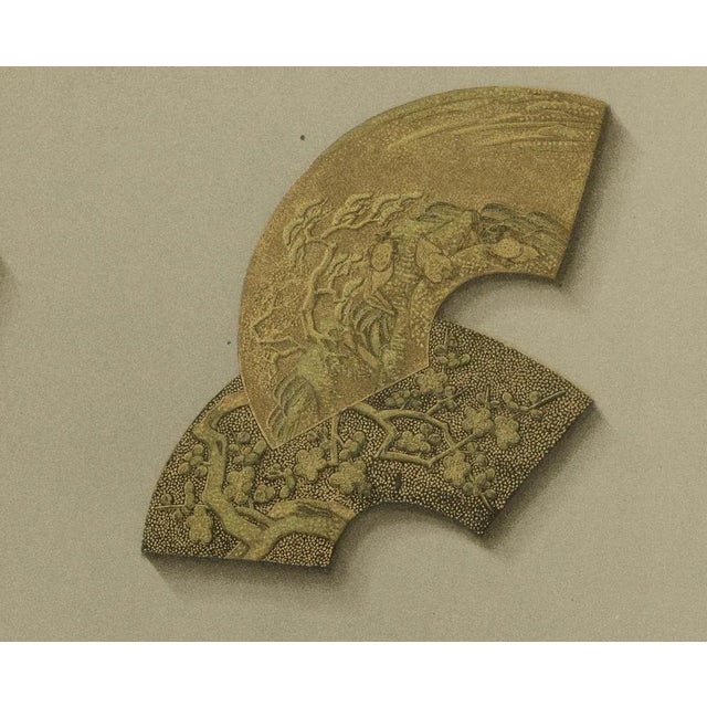 Lacquer and Inlay Fan Fragments, 1880s, Paper For Sale - Image 3 of 10
