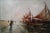 Late 19th Century Fishing Boats at Low Tide — European School Coastal Oil, Signed “Carl Hampe” For Sale