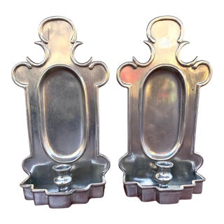 Vintage Pierre Deux Pewter Candle Sconces For Sale