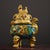 This is a striking and substantial decorative censer (incense burner), crafted using the traditional cloisonné enamel...