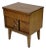 Mid-Century Modern Bassett "Zenith" Series Walnut Nightstand With Sculpted Geometric Pull For Sale