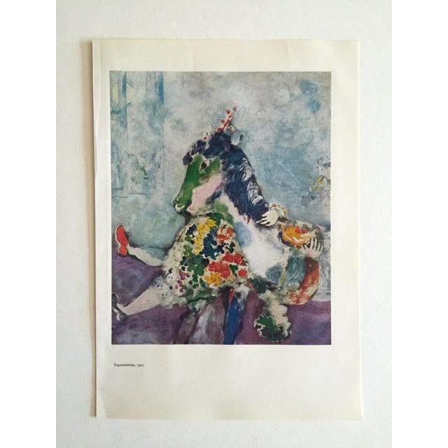 Marc Chagall Marc Chagall Vintage 1958 First Edition Lithograph Print " Equestrienne " 1927 For Sale - Image 4 of 12