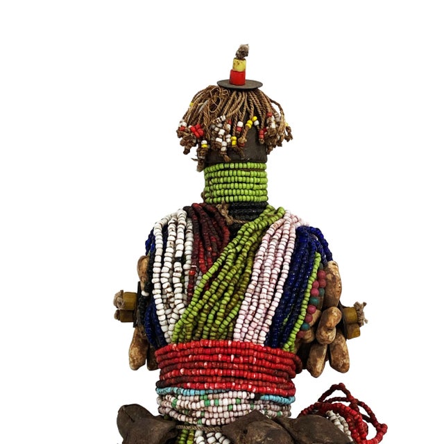 Namchi Namji Beaded Fertility Doll Cameroon 9" H For Sale - Image 10 of 10