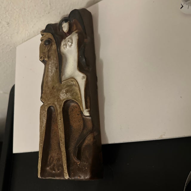 1960s Mid-Century Modern Helmut Schäffenacker Ceramic Wall Plaque Form N-76 Germany For Sale - Image 5 of 7
