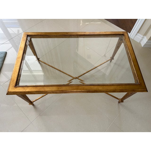 Scully & Scully Bristol Rectangular Coffee Table, Gold Leaf Finish For Sale - Image 9 of 15