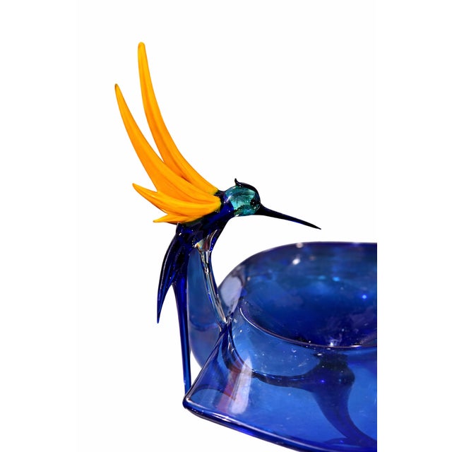 Glass Hummingbird by Peter Böhm for Casper, 1970s, Set of 2 For Sale - Image 4 of 6
