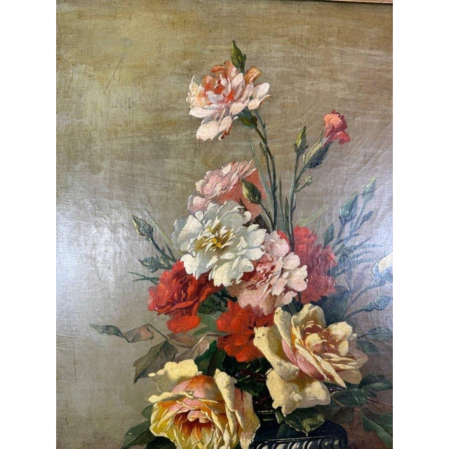 French School Artist, Floral Still Life, Early 20th Century, Oil Painting on Canvas, Framed For Sale - Image 3 of 10