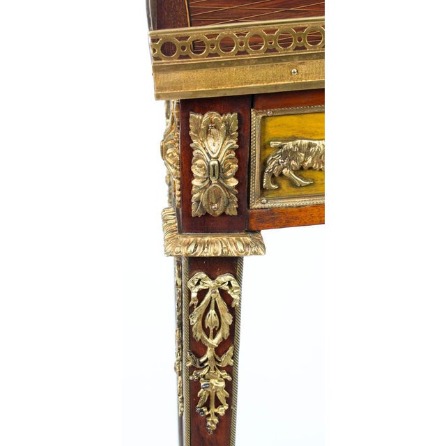 French Parquetry Ormolu Mounted Stand Attributed to François Linke, 19th Century For Sale - Image 13 of 18
