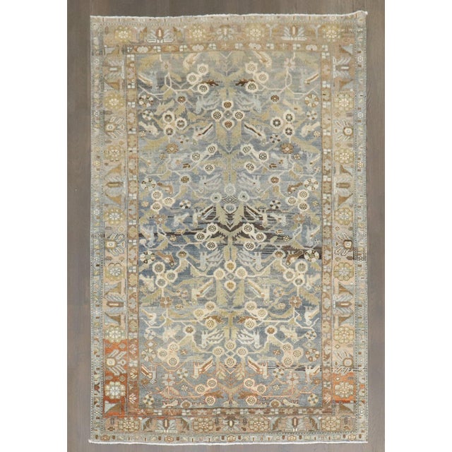 American Antique Zabihi Collection Persian Bidjar Bird Rug - 4'6" x 6'8" For Sale - Image 3 of 10