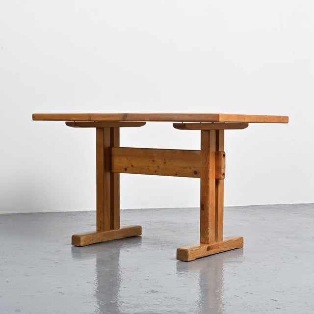 Pine Dining Table for Les Arcs, France, 1970s For Sale - Image 9 of 13