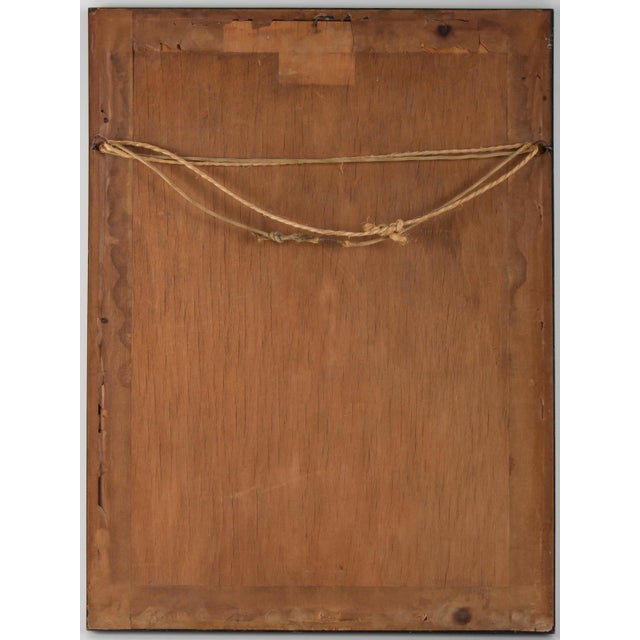 Stylized Horses Running Framed Engraving, 1930s For Sale - Image 6 of 7