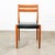 Solid teak dining chair by Svegards, Sweden in original black vinyl. Classic look and design. Clean, functional and stylish.