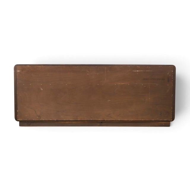 Founders Furniture Vintage Walnut and Chrome Mid Century Modern Lowboy Dresser C. 1970s For Sale - Image 13 of 14