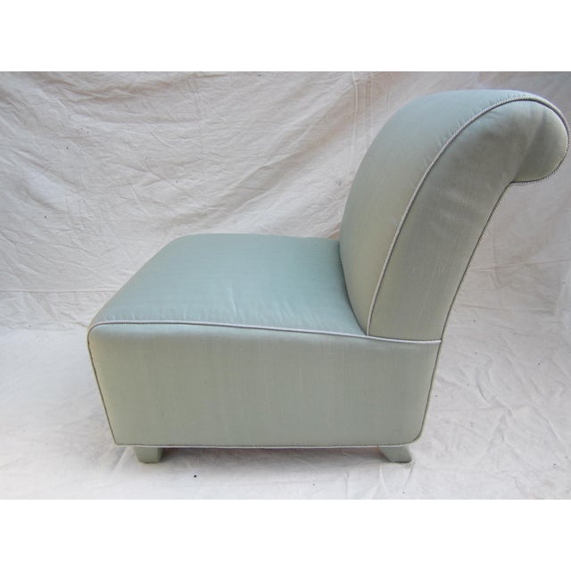 Art Deco Silk Slipper Chairs A Pair Chairish