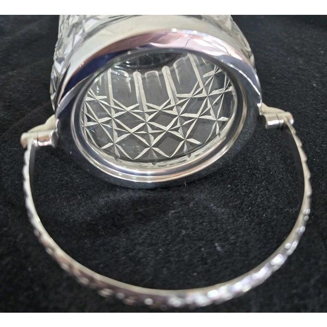 Antique George V Cut Glass Biscuit Barrel with Sterling Silver Mount, 1919 For Sale - Image 15 of 18