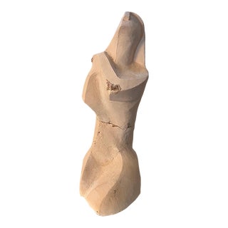 1980s "Meditation" Cubist Abstract Figurative Plaster Maquette by Tony Trezza For Sale
