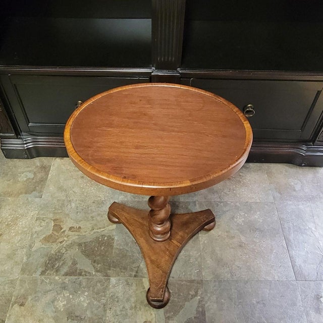 19th Century English Barley Twist Oval Drink Table For Sale - Image 4 of 7
