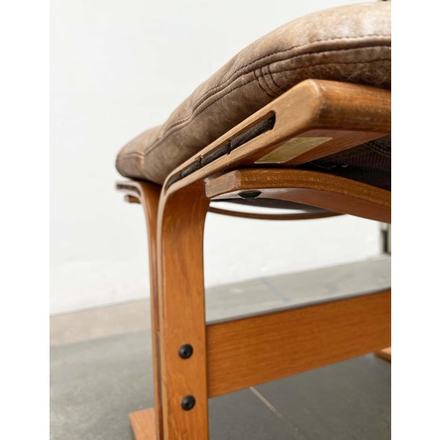 Mid-Century Modern Norwegian Siesta Ottoman in Leather by Ingmar Relling for Westnofa, 1960s For Sale - Image 14 of 18