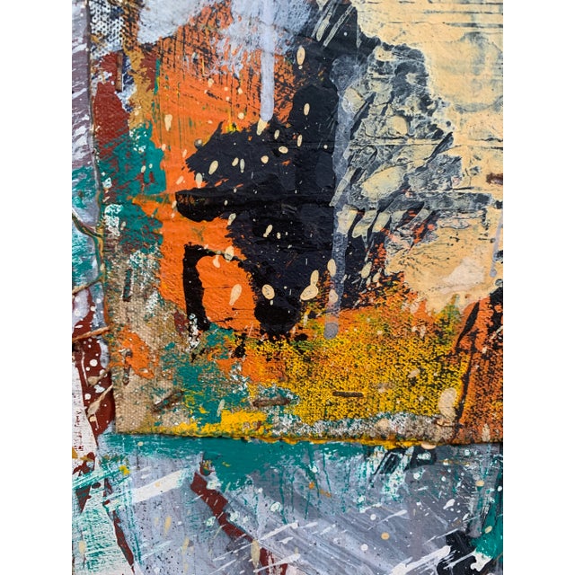 "Wild" 1980s Abstract Collage and Painting on Wood For Sale - Image 11 of 12