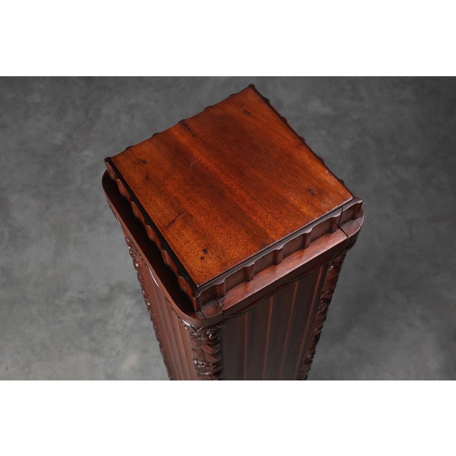 Art Deco French Square Oak Pedestal, 1915 For Sale - Image 5 of 12