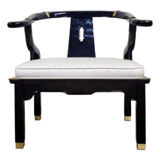 Vintage Century Chair Company James Mont Black Lacquer Ming Chair For Sale