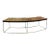 1970s Milo Baughman Modern Rosewood & Chrome Demilune Bench For Sale