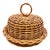 Wicker Dome & Plate Serving Set For Sale