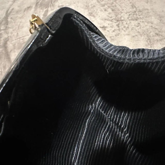 1940s Art Deco Black Bakelite and Brass Italian Evening Bag For Sale - Image 14 of 15