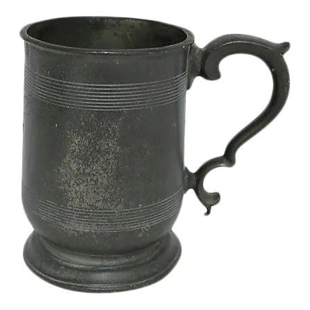 Antique Victorian Pewter Beer Tankard For Sale