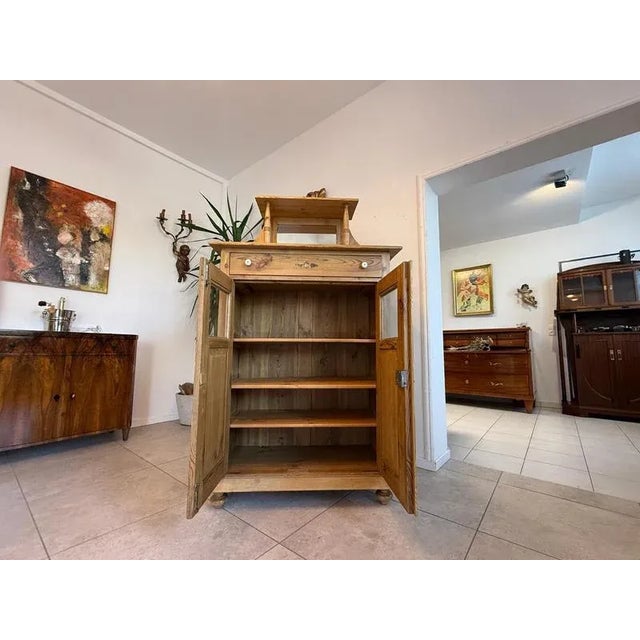 Wood Rural Art Nouveau Vertiko Bookcase Half-Cabinet Farmhouse Cabinet G2005 For Sale - Image 7 of 14