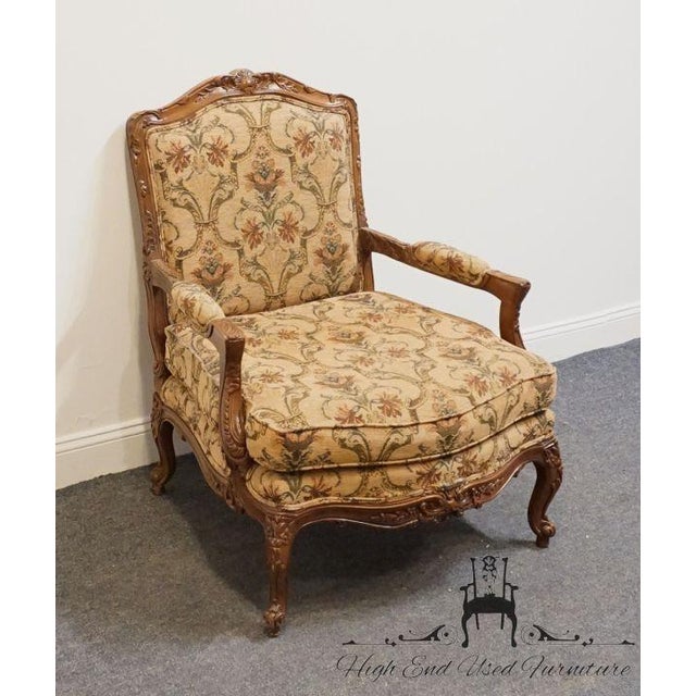 High End Louis XV French Provincial Accent Bergere Arm Chair For Sale - Image 10 of 18