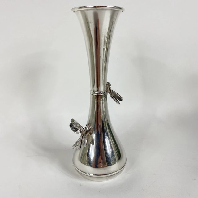 Italian Late 20th Century Italian Sterling Silver Bud Vase With Insects by Renato Raddi For Sale - Image 3 of 8
