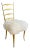 1940s Vintage Italian Gilded Chair with Sheepskin For Sale