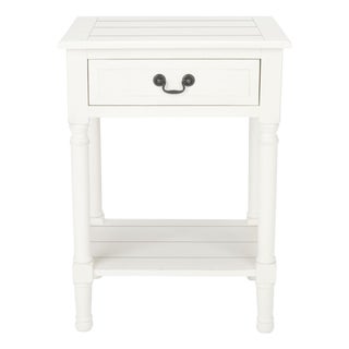 Whitney 1 Drawer Accent Table in White For Sale